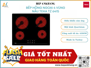 BẾP HỒNG NGOẠI 4 VÙNG NẤU Teka TZ 6415 - Made In Turkey